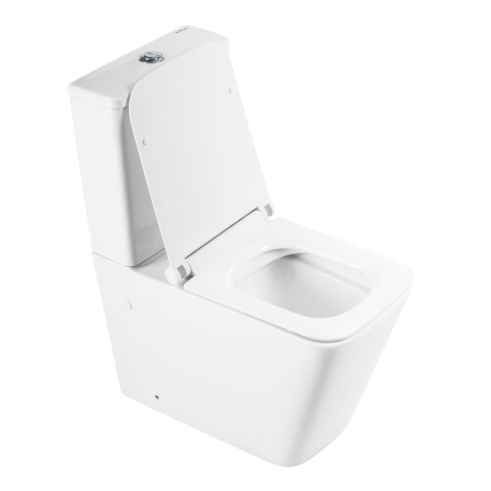 Унитаз-компакт безободковый с сиденьем BelBagno ARDENTE-R BB02093CPR/SC + BB02093T