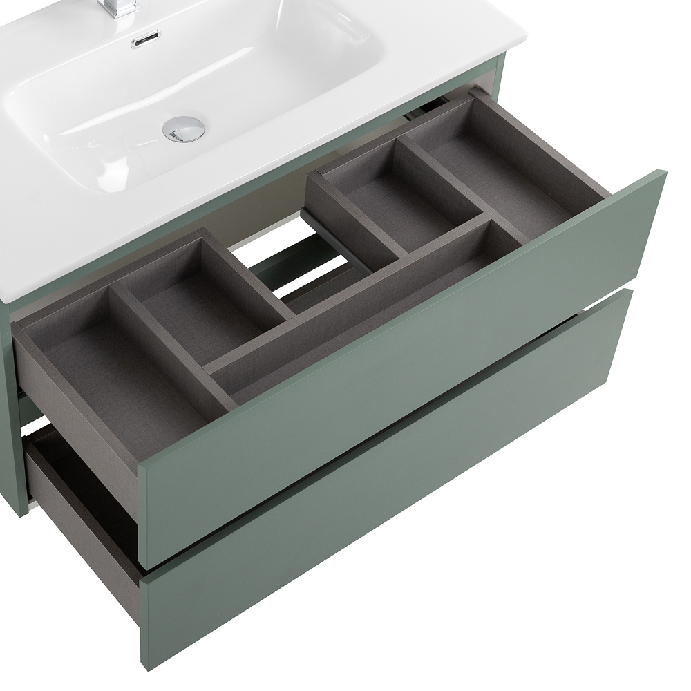Тумба с раковиной подвесная BelBagno KRAFT-800-2C-SO-VO Еловый матовый, раковина белая BB800ETL