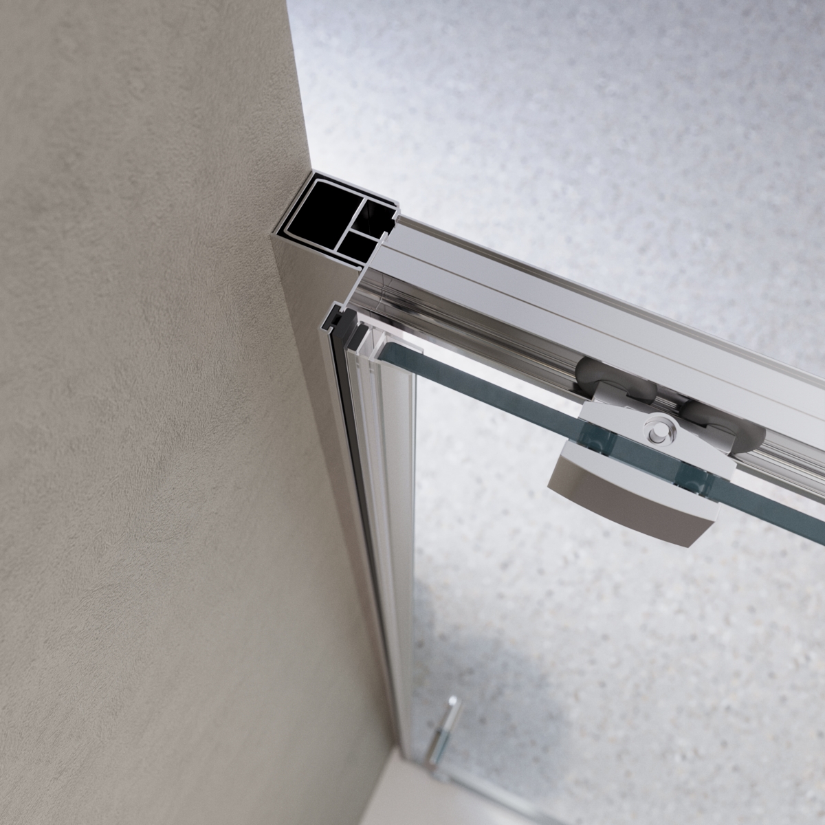 Дверь в проём BelBagno LUCE-BF-1-130-C-Cr
