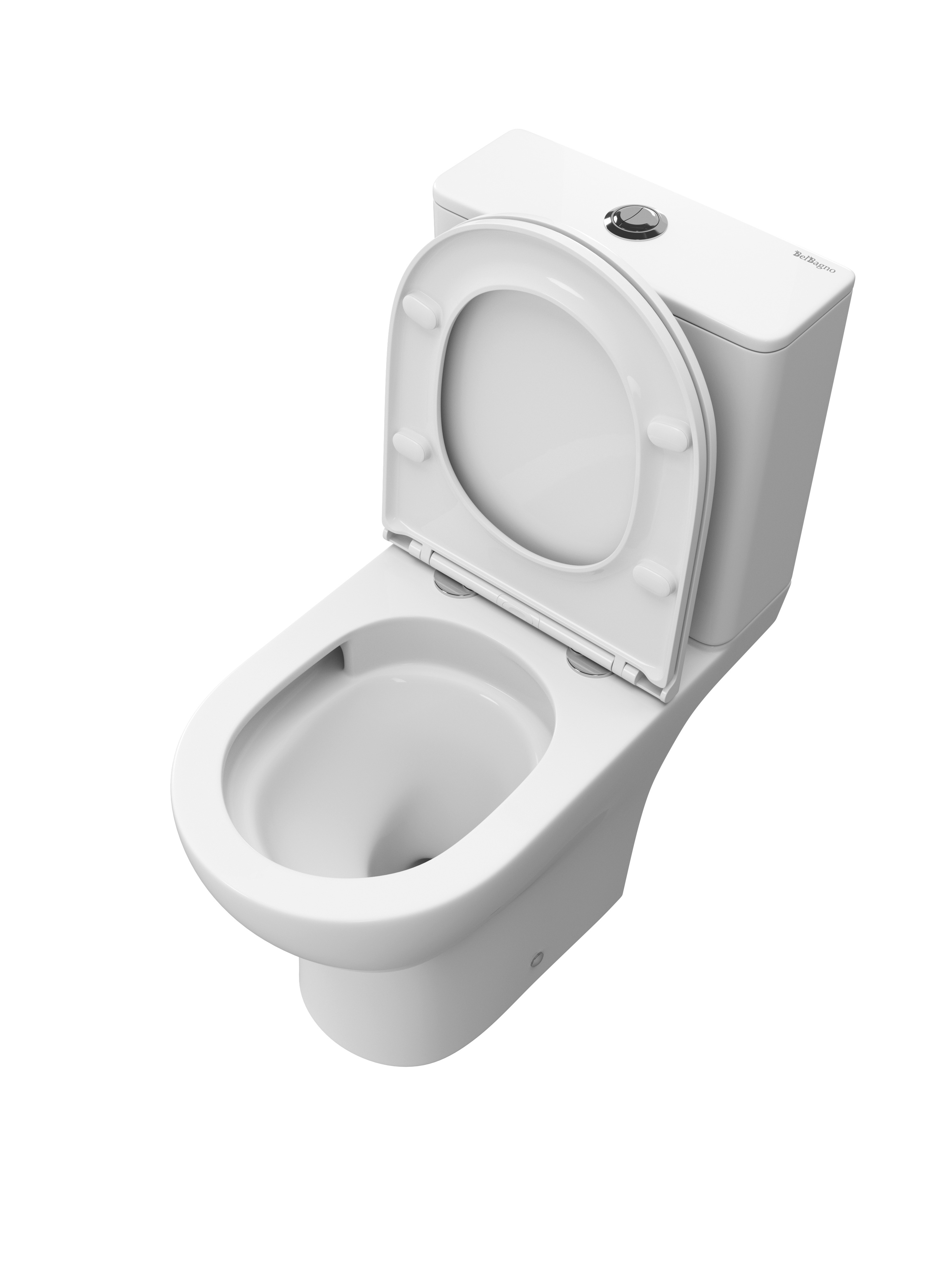 Унитаз-компакт BelBagno LOUNGE-TOR-2 BB2802CP/T-TOR/SC с сиденьем и смывом TORNADO