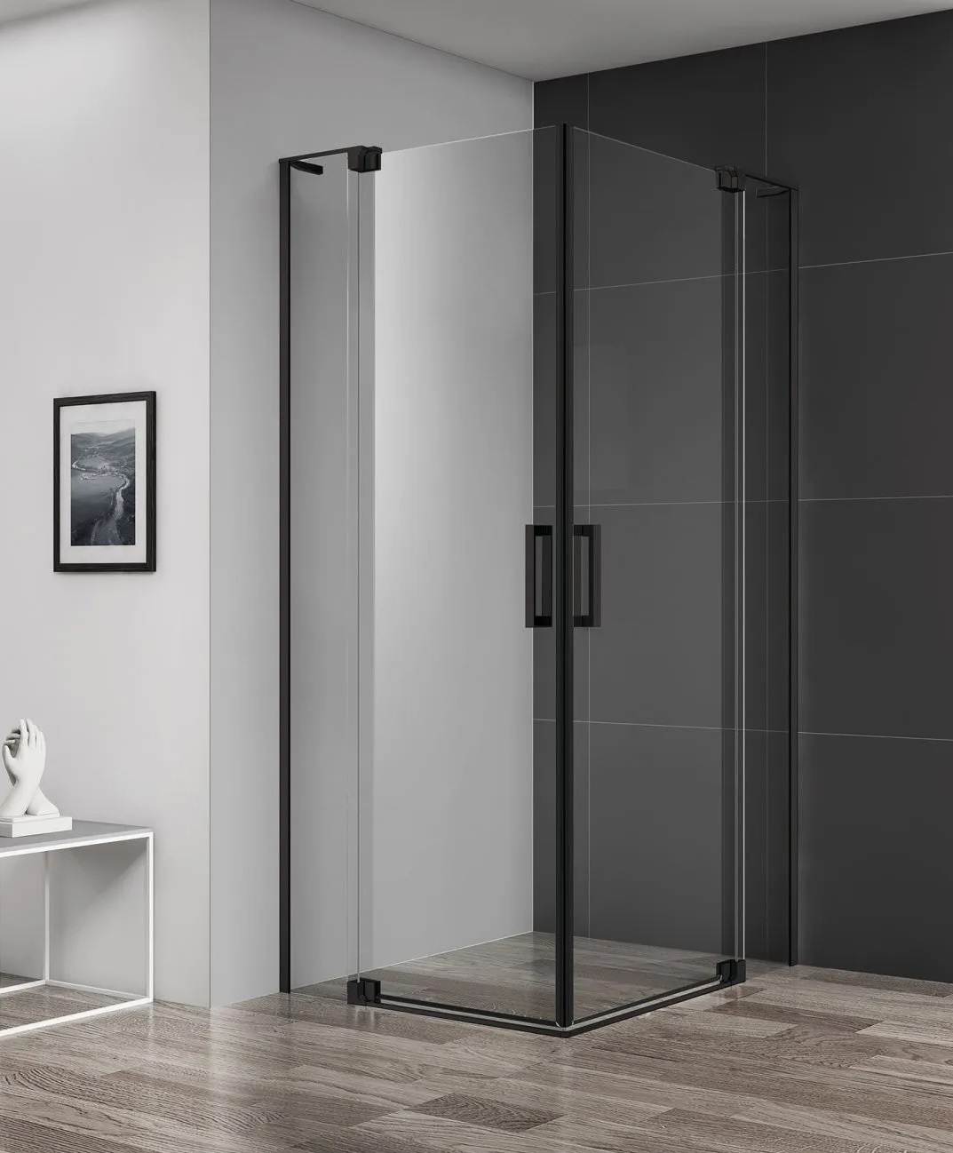 Душевой уголок Cezares SLIDER-A-2-90/100-C-NERO