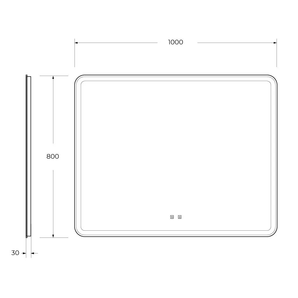 Зеркало BelBagno SPC-MAR-1000-800-LED-TCH-SND