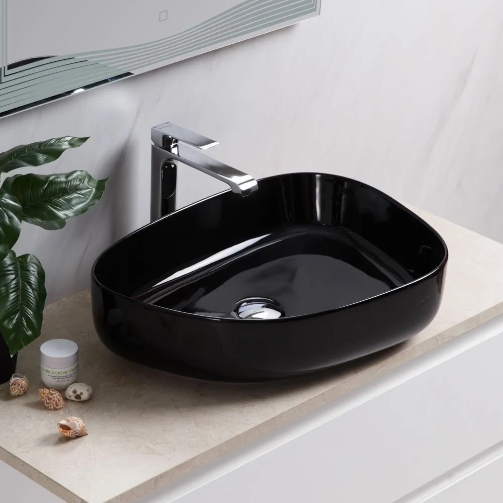 купить Раковина накладная BelBagno BB1435-NERO 