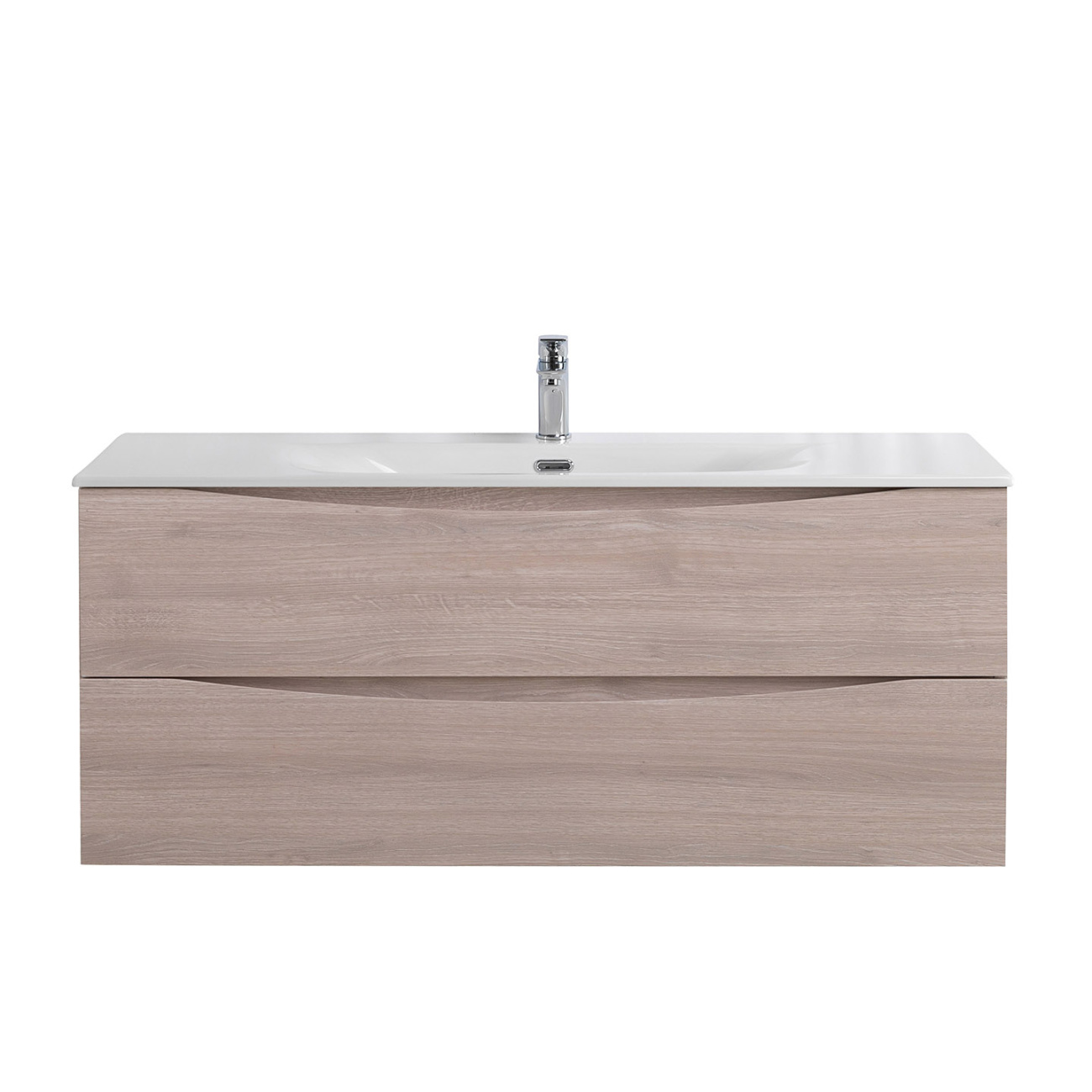 Тумба с раковиной подвесная BelBagno MARINO-CER-N-1200-2C-SO-RG-P Rovere Grigio, раковина белая BB-8099-120