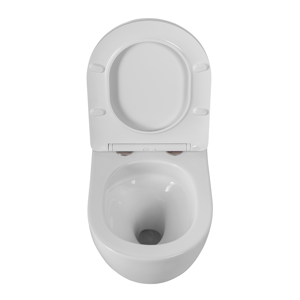 Унитаз подвесной безободковый с сиденьем и смывом TORNADO BelBagno SFERA-TOR BB046CH-TOR/SC