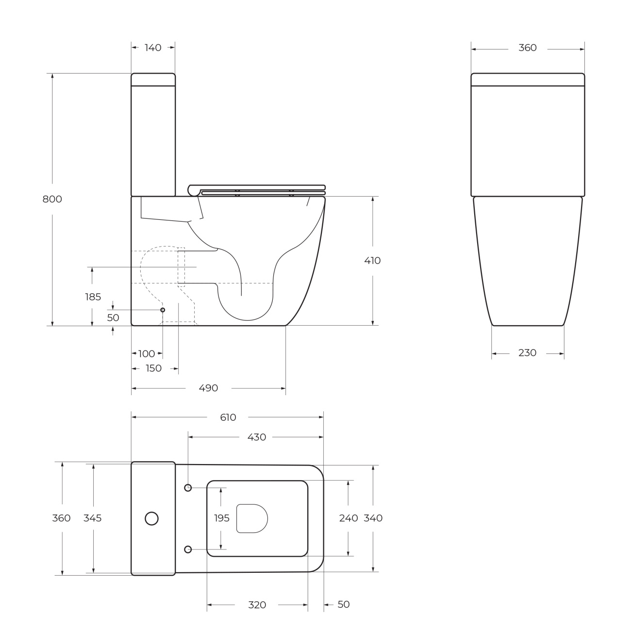 Унитаз-компакт безободковый с сиденьем и смывом TORNADO BelBagno LUCE-TOR BB2197CP-TOR/SC/BB2197T