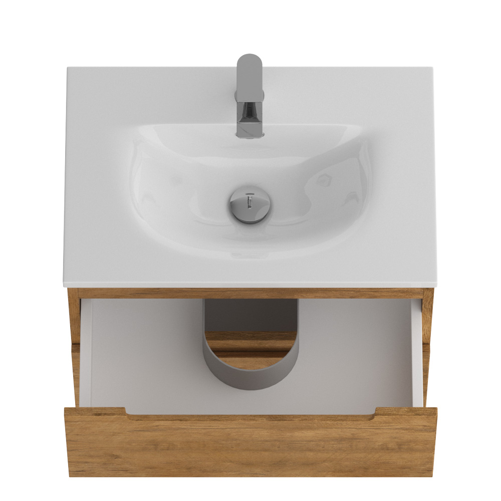 Тумба подвесная с раковиной BelBagno ETNA39-500/390-2C-SO-RN-P+BB-8099-3-50