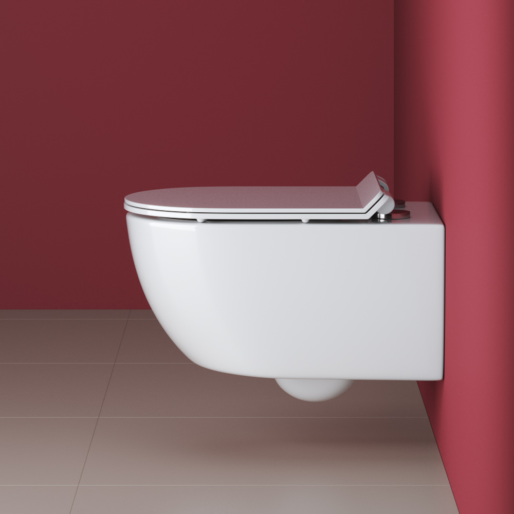 Унитаз подвесной Cezares MOLVENO CZR-2468-TH-R с сиденьем BelBagno BB2011SC