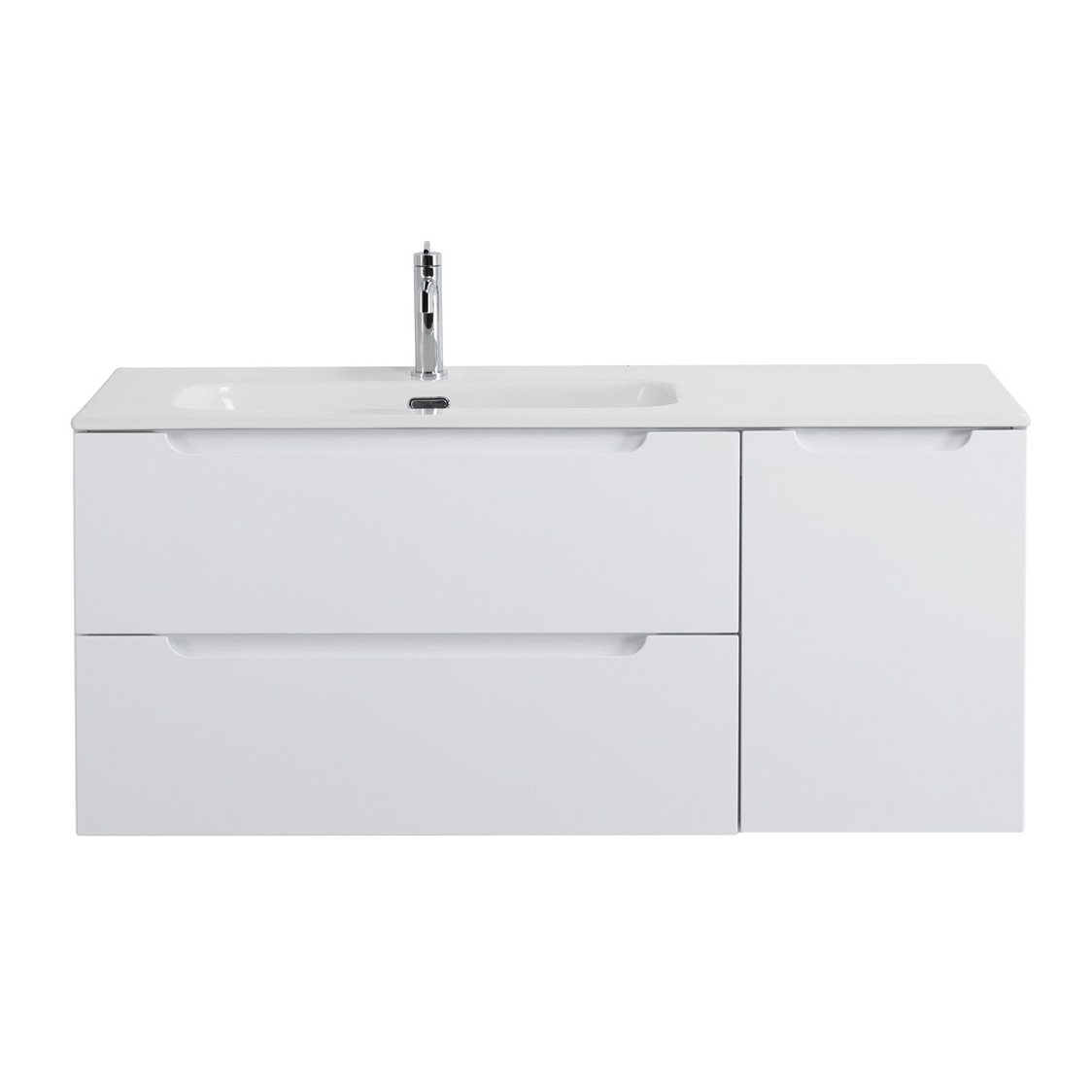 Подвесная тумба с раковиной BelBagno ETNA 120 Bianco Lucido левая, ETNA-1200-2C-1A-SO-BL-L + BB1200ETL-L