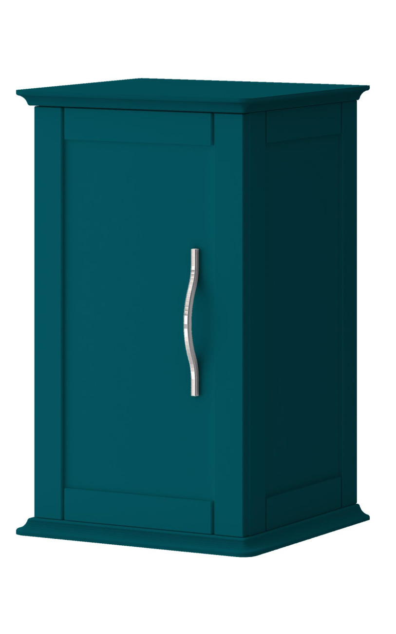 купить Шкафчик подвесной с одной распашной дверцей, реверсивный Cezares TIFFANY 54962 Blu Petrolio 