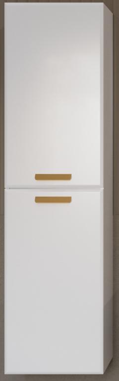 Пенал подвесной Cezares ECO-1500-2A-SC-BL белый глянец с ручками RS156SG.3/96 cатиновое золото