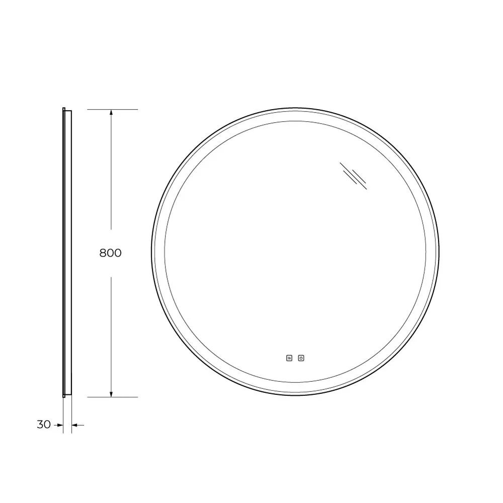 Зеркало BelBagno SPC-RNG-800-LED-TCH-SND