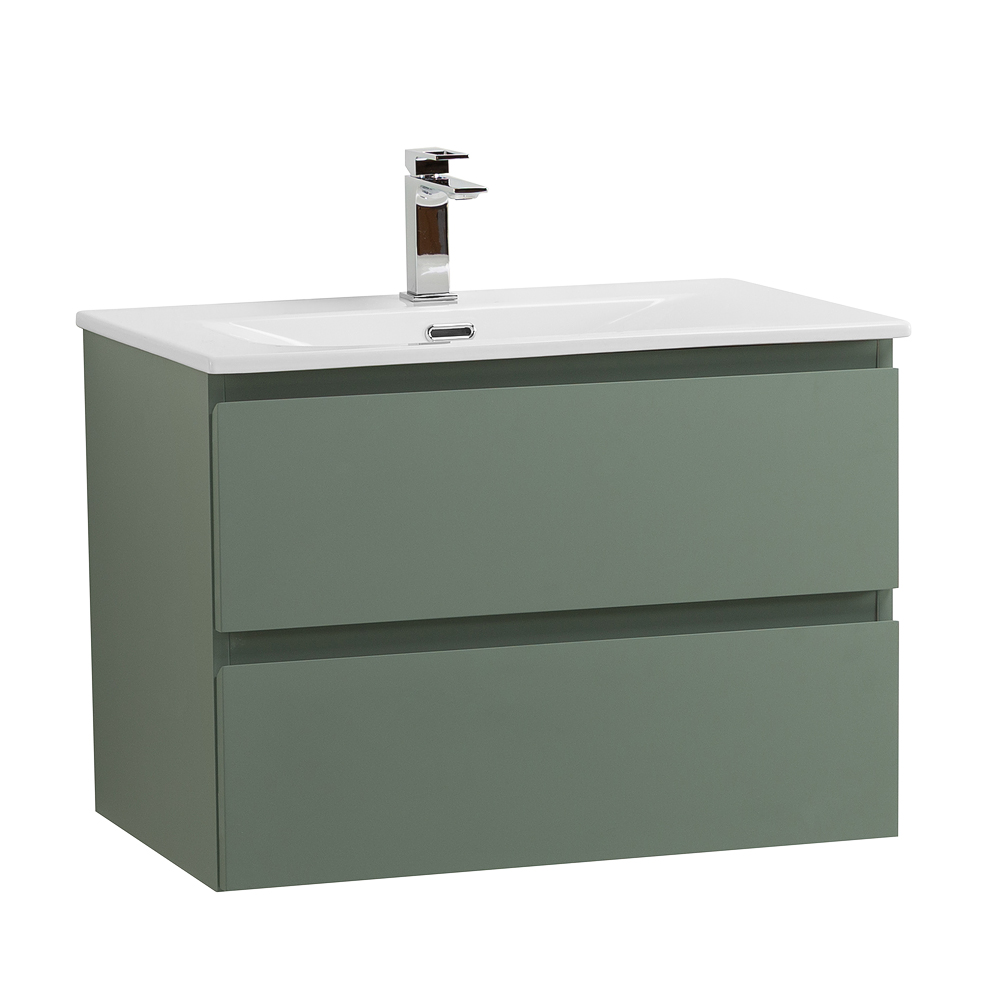 Тумба с раковиной подвесная BelBagno KRAFT-600-2C-SO-VO Еловый матовый, раковина белая BB-8099-60