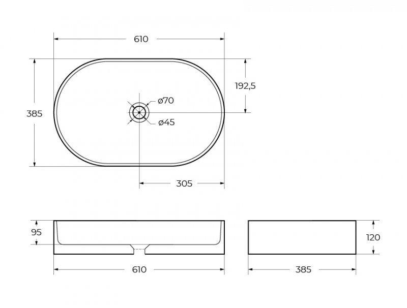 Раковина накладная BelBagno BB1479