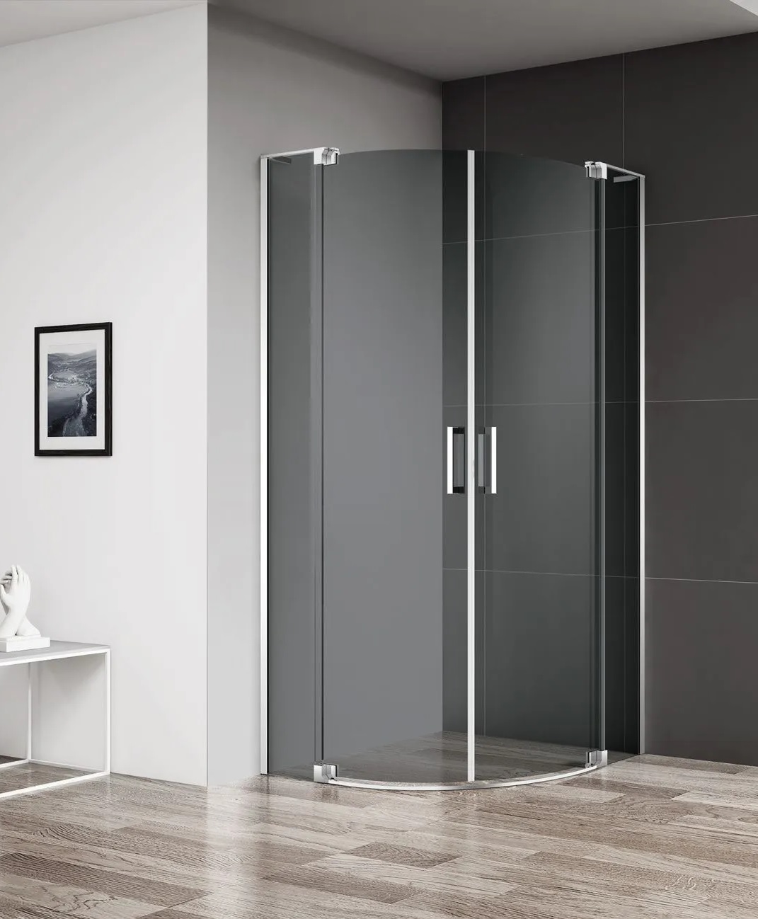 купить Душевой уголок Cezares SLIDER-R-2-90/100-GRIGIO-Cr 