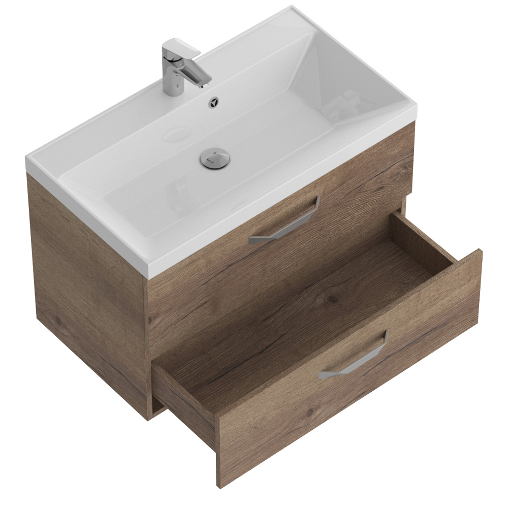 База под раковину подвесная с двумя выкатными ящиками BelBagno AURORA-800-2C-SO-RT