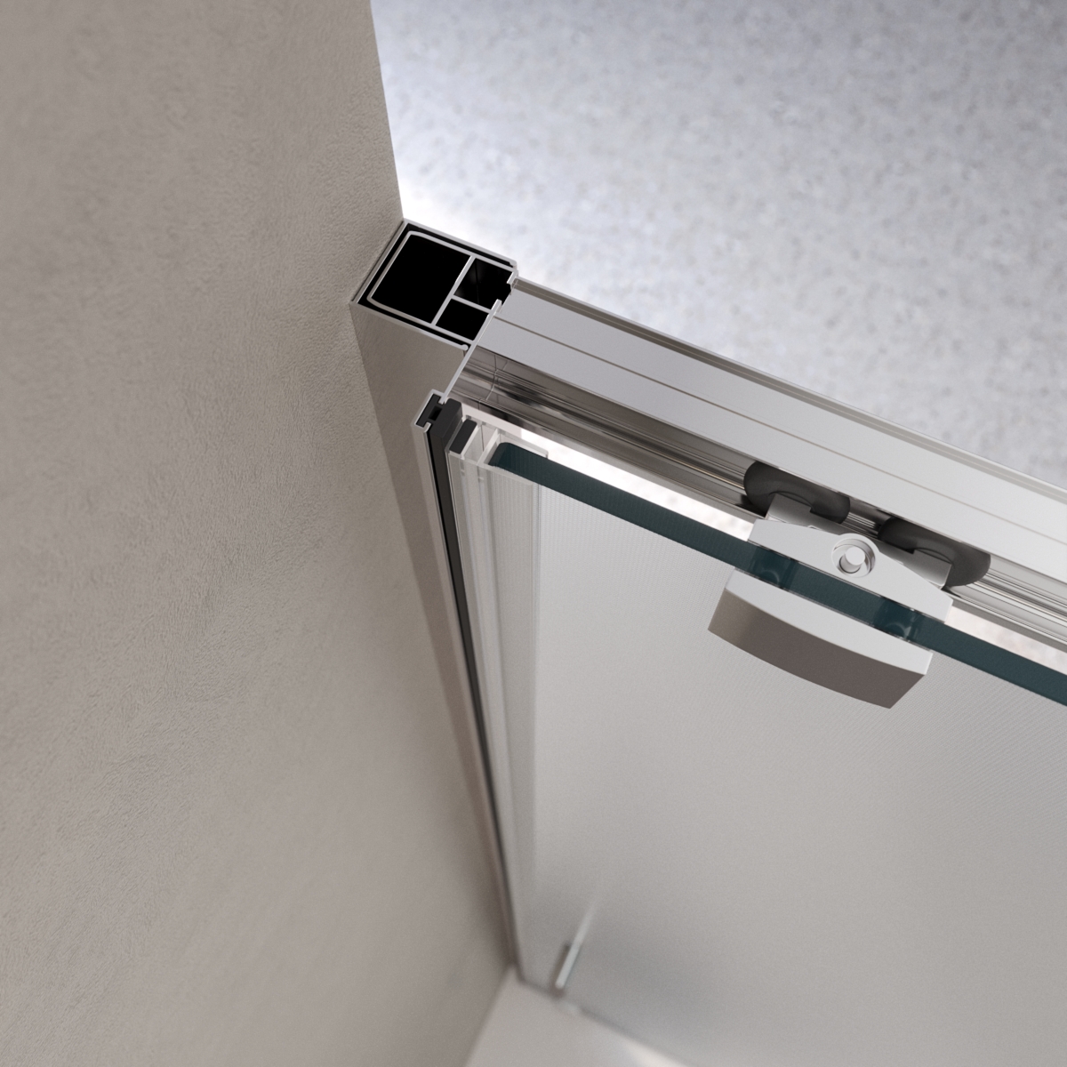 Дверь в проём BelBagno LUCE-BF-1-120-P-Cr