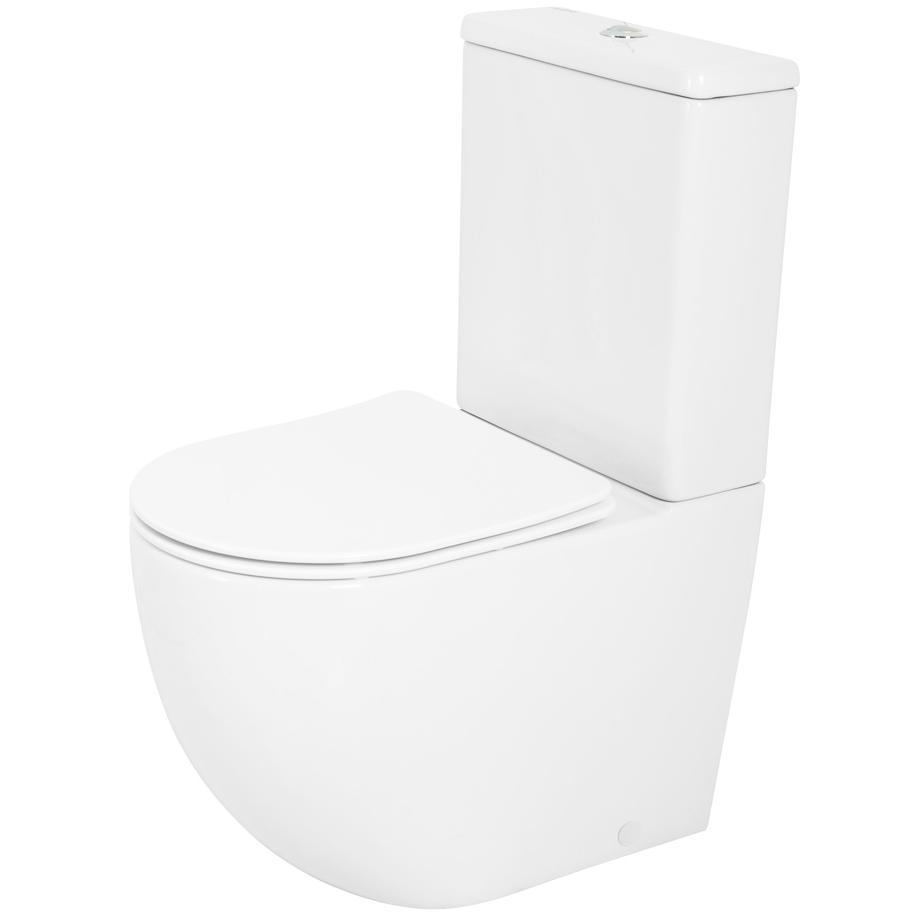 купить Унитаз-компакт CEZARES STYLUS безободковый CZR-152-CPR с бачком CZR-151-T и крышкой CZR-2316-SC 