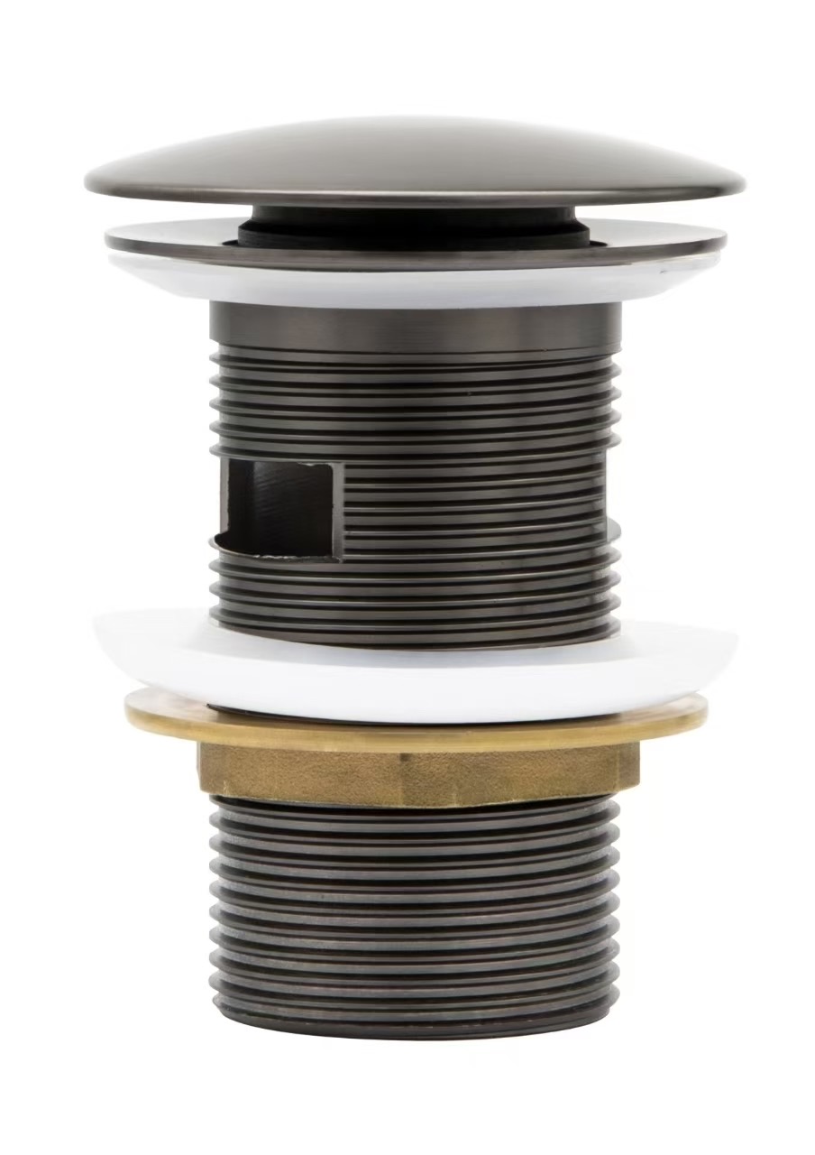 купить Донный клапан Cezares CZR-SAT-GM для раковин с переливом, оружейная сталь 