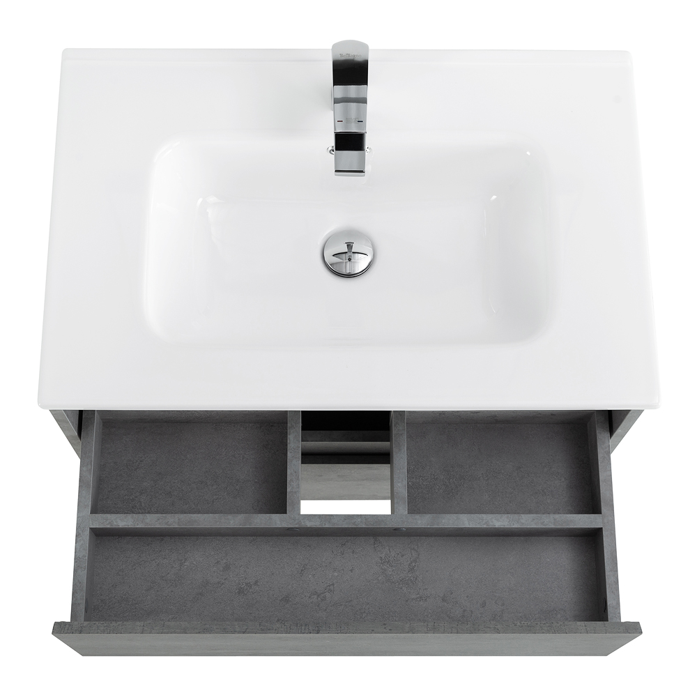 Тумба подвесная с раковиной BelBagno KRAFT-700-2C-SO-CG