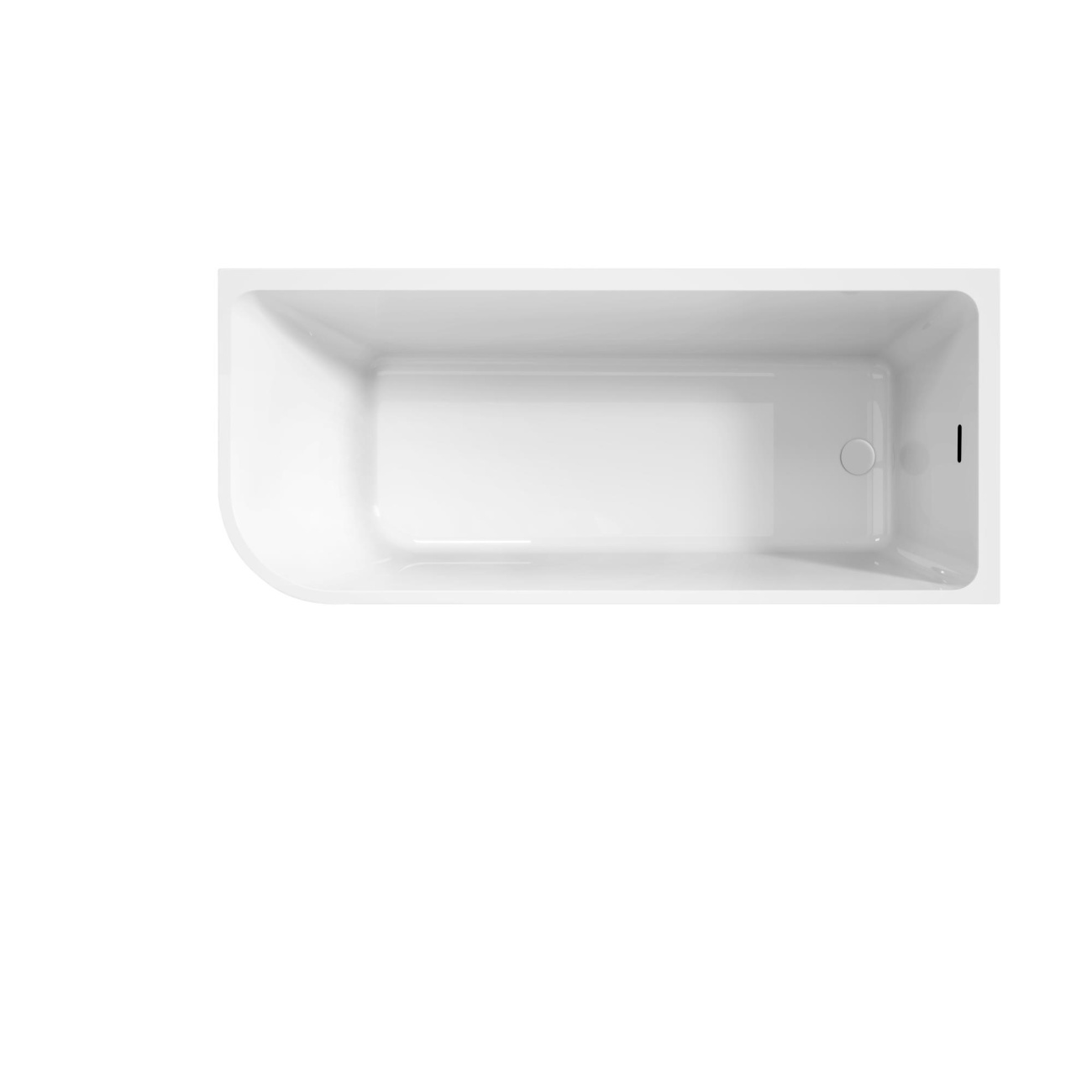 Асимметричная угловая акриловая ванна  BelBagno BB712-1500-730-R