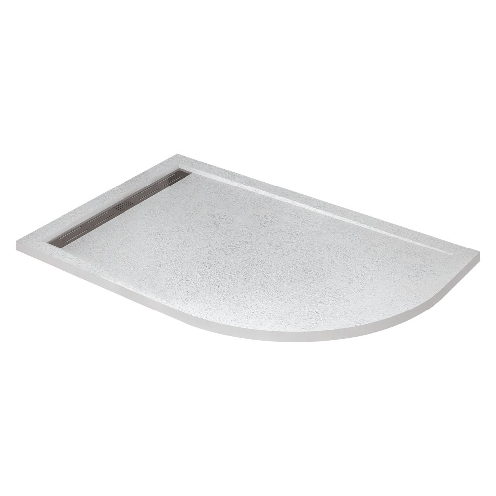 Поддон из искусственного мрамора 100х80 левосторонний CEZARES TRAY-AS-RH-100/80-30-W-L без сифона