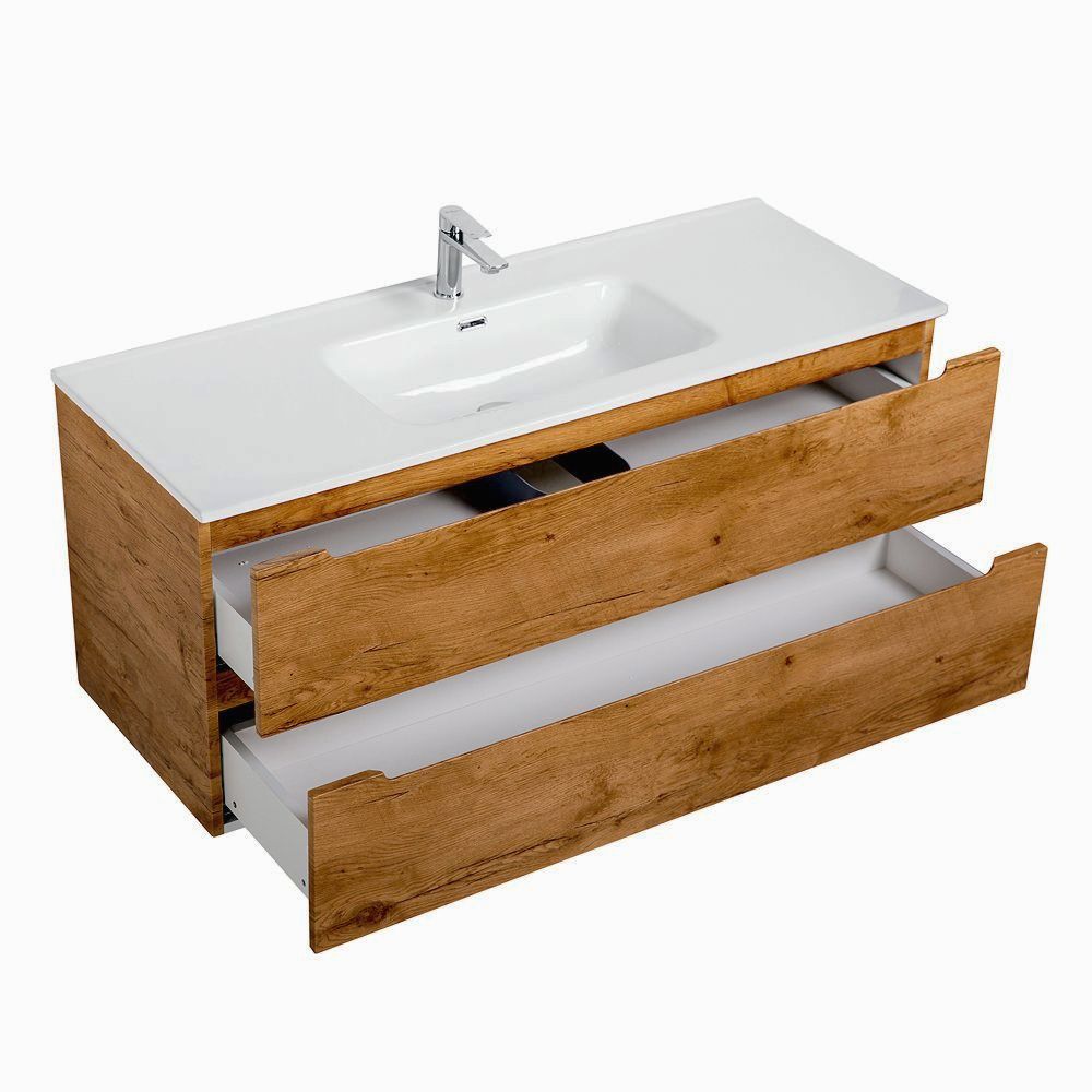 Подвесная тумба с раковиной BelBagno ETNA Rovere Nature 120 см ETNA-1200-2C-SO-RN-P + BB1200ETL