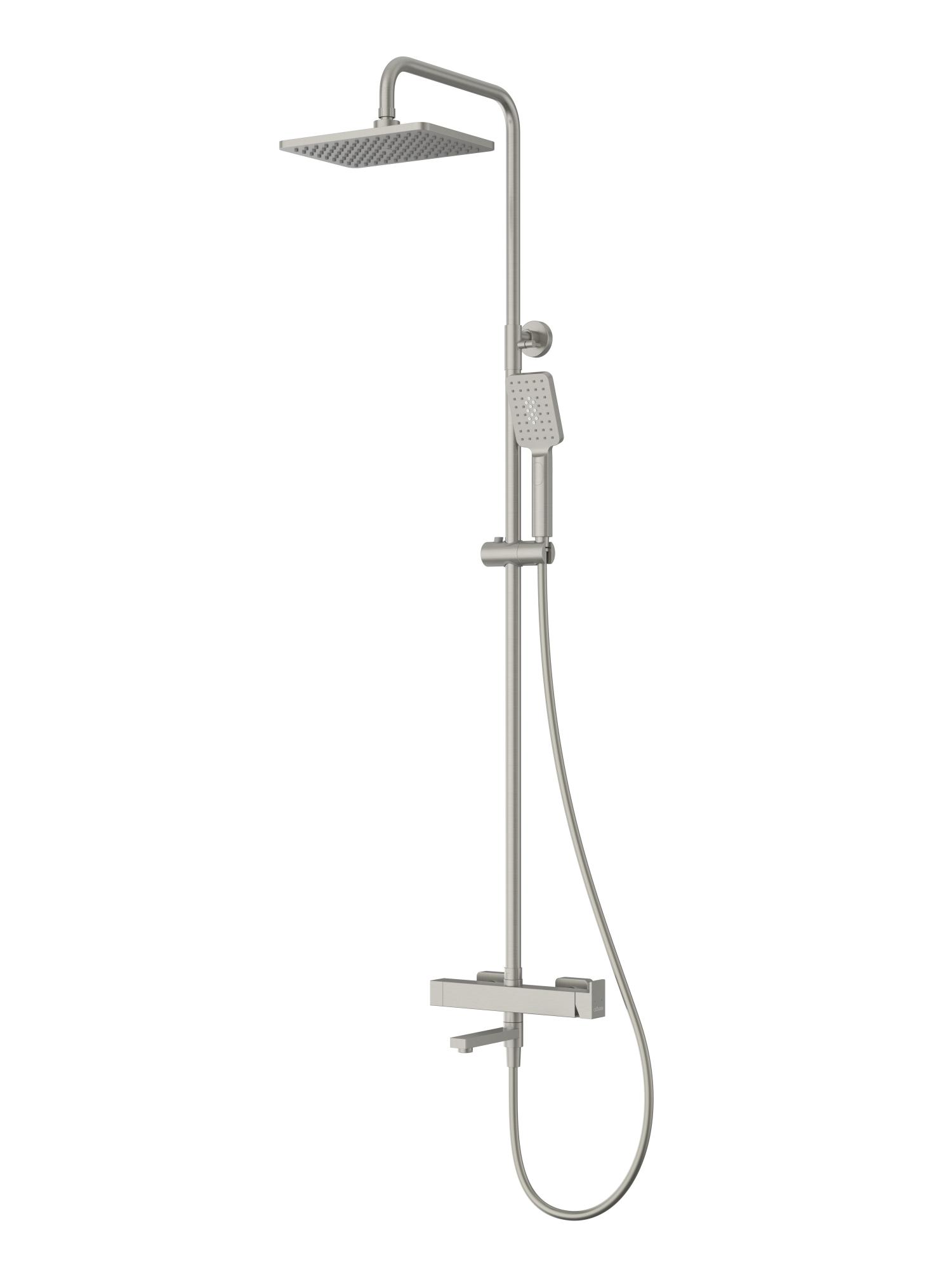 Душевая стойка CEZARES SLIDER-CVD-IN со смесителем и поворотным изливом, сатин
