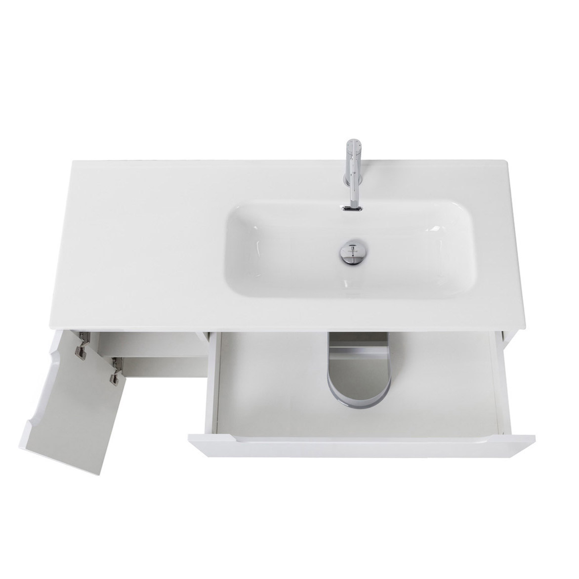 Подвесная тумба с раковиной BelBagno ETNA 120 Bianco Lucido правая, ETNA-1200-2C-1A-SO-BL-R + BB1200ETL-R