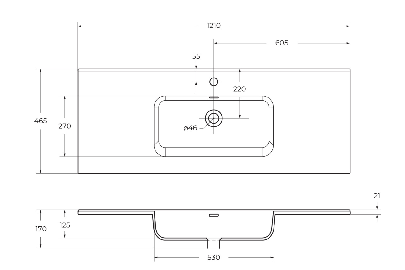 Раковина керамическая BelBagno BB1200ETL