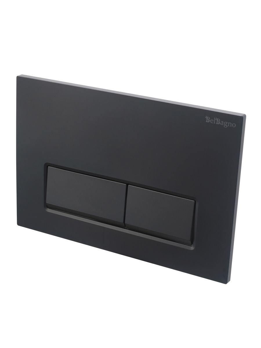 Кнопка смыва BelBagno BB-15R-NERO.M цвет чёрный матовый