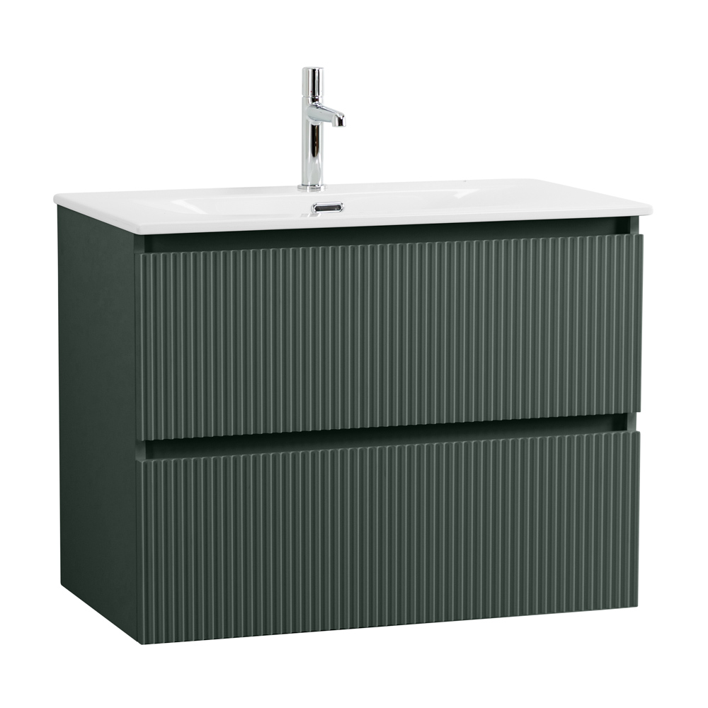 Тумба с раковиной подвесная BelBagno UNO-MINI-800-2C-SO-VO Еловый матовый, раковина белая BB-8099-3-80