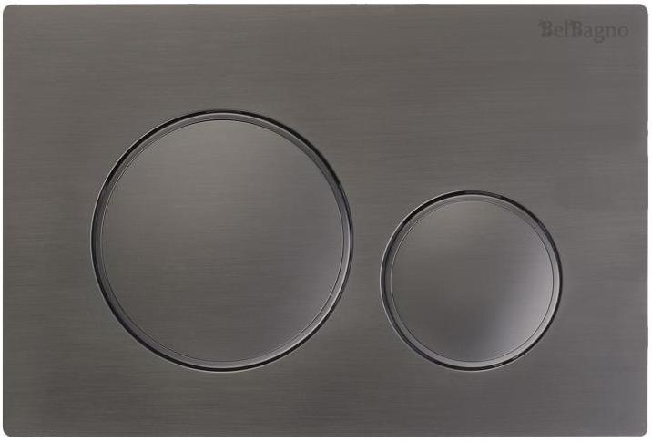 Кнопка смыва BelBagno BB-17C-GM цвет оружейная сталь