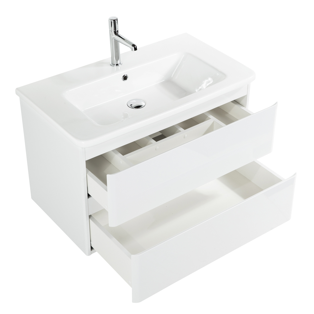 Тумба подвесная с керамической раковиной BelBagno ALBANO-CER-1050-2C-SO-BL