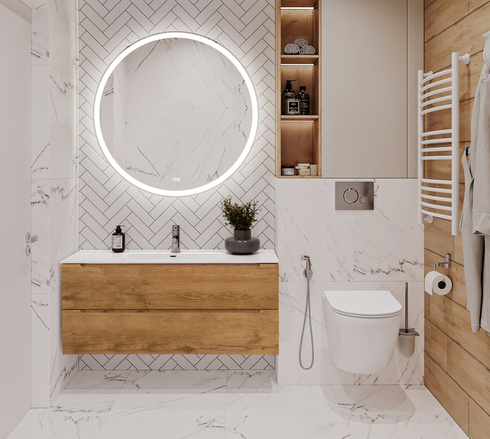 Подвесная тумба с раковиной BelBagno ETNA Rovere Nature 120 см ETNA-1200-2C-SO-RN-P + BB1200ETL