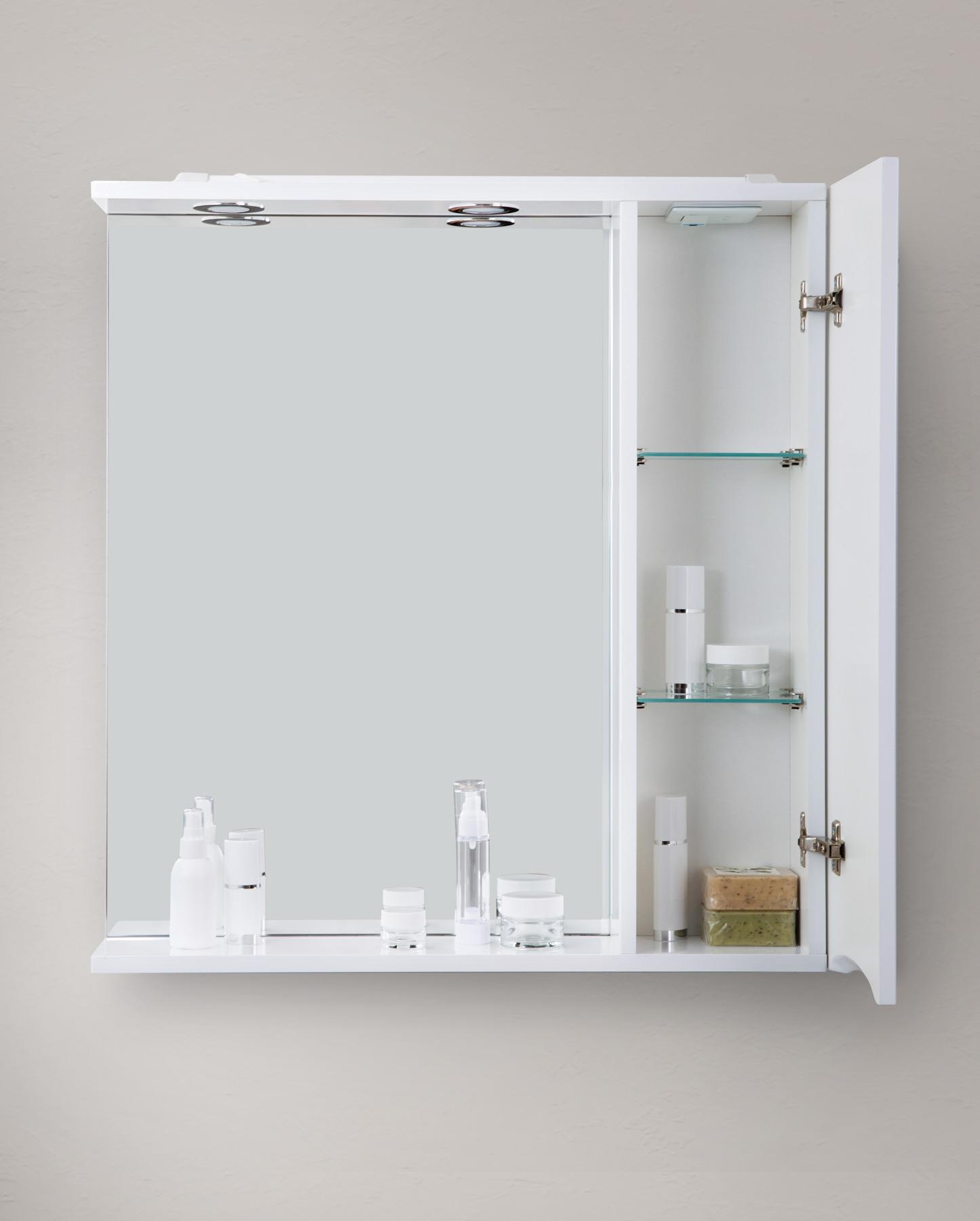 Зеркальный шкаф правосторонний BelBagno MARINO-SPC-600/750-1A-BL-P-R