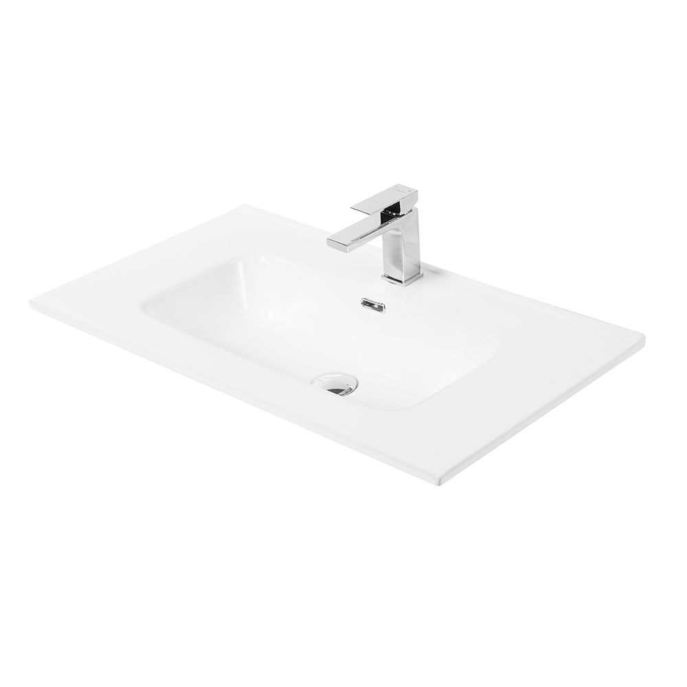 Тумба с раковиной подвесная BelBagno KRAFT-800-2C-SO-VO Еловый матовый, раковина белая BB800ETL