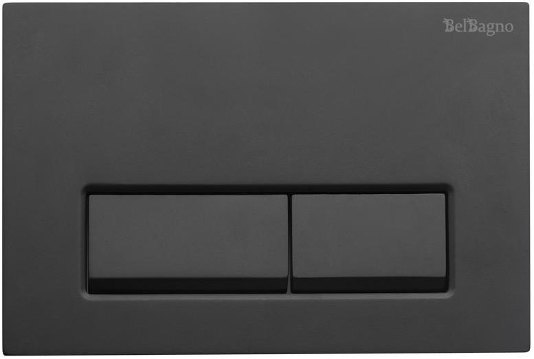 Кнопка смыва BelBagno BB-15R-NERO.M цвет чёрный матовый