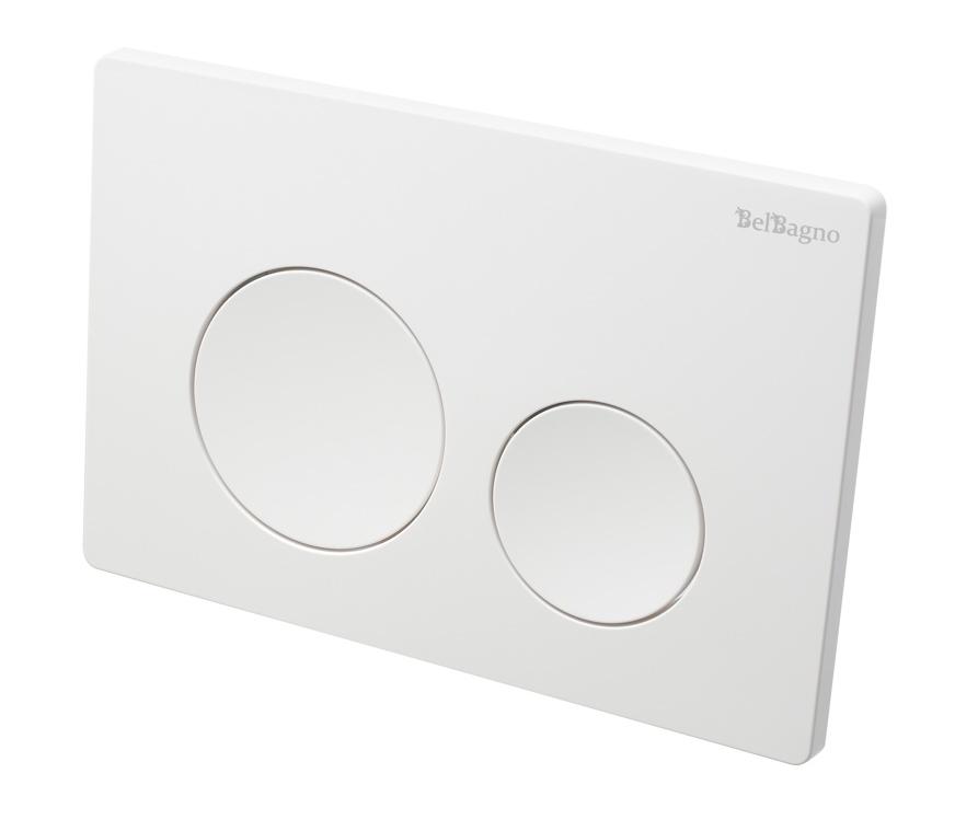 Кнопка смыва BelBagno BB-03C-BL цвет белый глянец