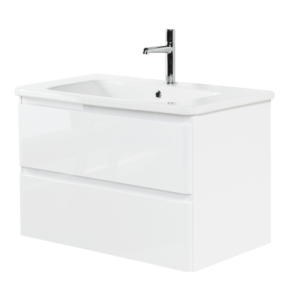 Тумба подвесная с керамической раковиной BelBagno ALBANO-CER-800-2C-SO-BL