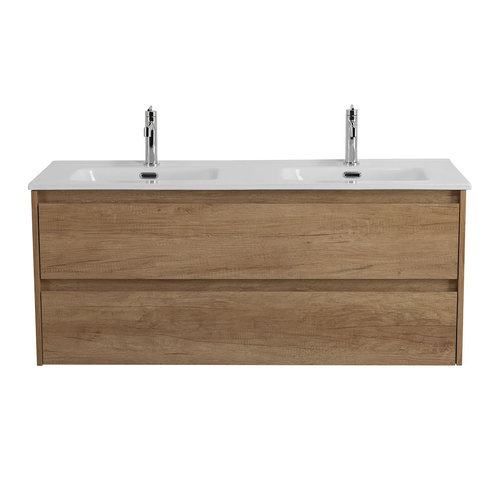 купить Тумба BelBagno KRAFT-1200-2C-SO-2-RNN с 2-й раковиной BelBagno BB1200-2-ETL, Rovere Nebrasca Nature 