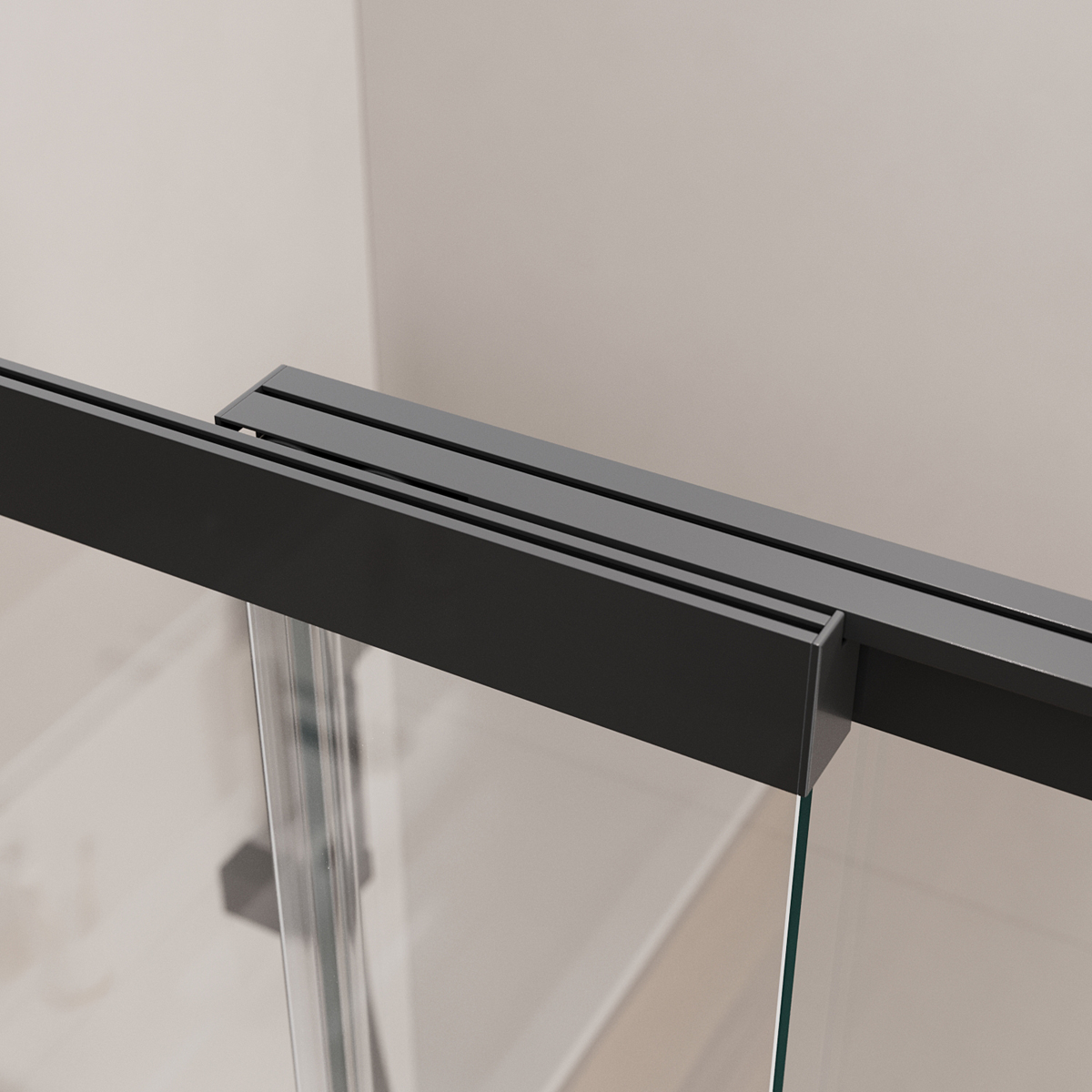 Душевая шторка на ванну CEZARES SLIDER-FIX-VF-11-90/150-C-NERO с фиксированным креплением одной створки