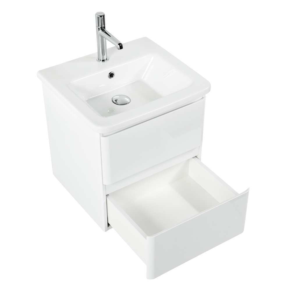Тумба подвесная с керамической раковиной BelBagno ALBANO-CER-500-2C-SO-BL