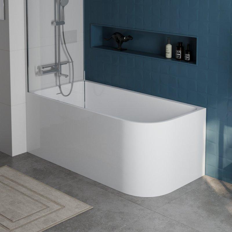 купить Асимметричная угловая акриловая ванна BelBagno BB712-1500-730-L 