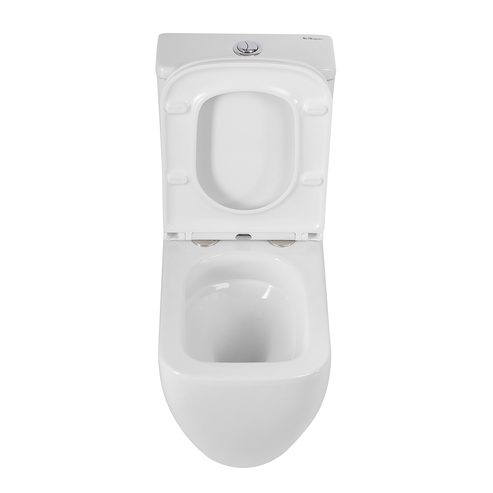 Унитаз-компакт безободковый с сиденьем и смывом TORNADO BelBagno LUCE-TOR BB2197CP-TOR/SC/BB2197T