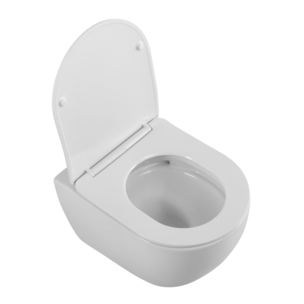 Унитаз подвесной CEZARES STYLUS-TOR CZR-6601-TH-TOR/SC безободковый с сиденьем и смывом TORNADO 