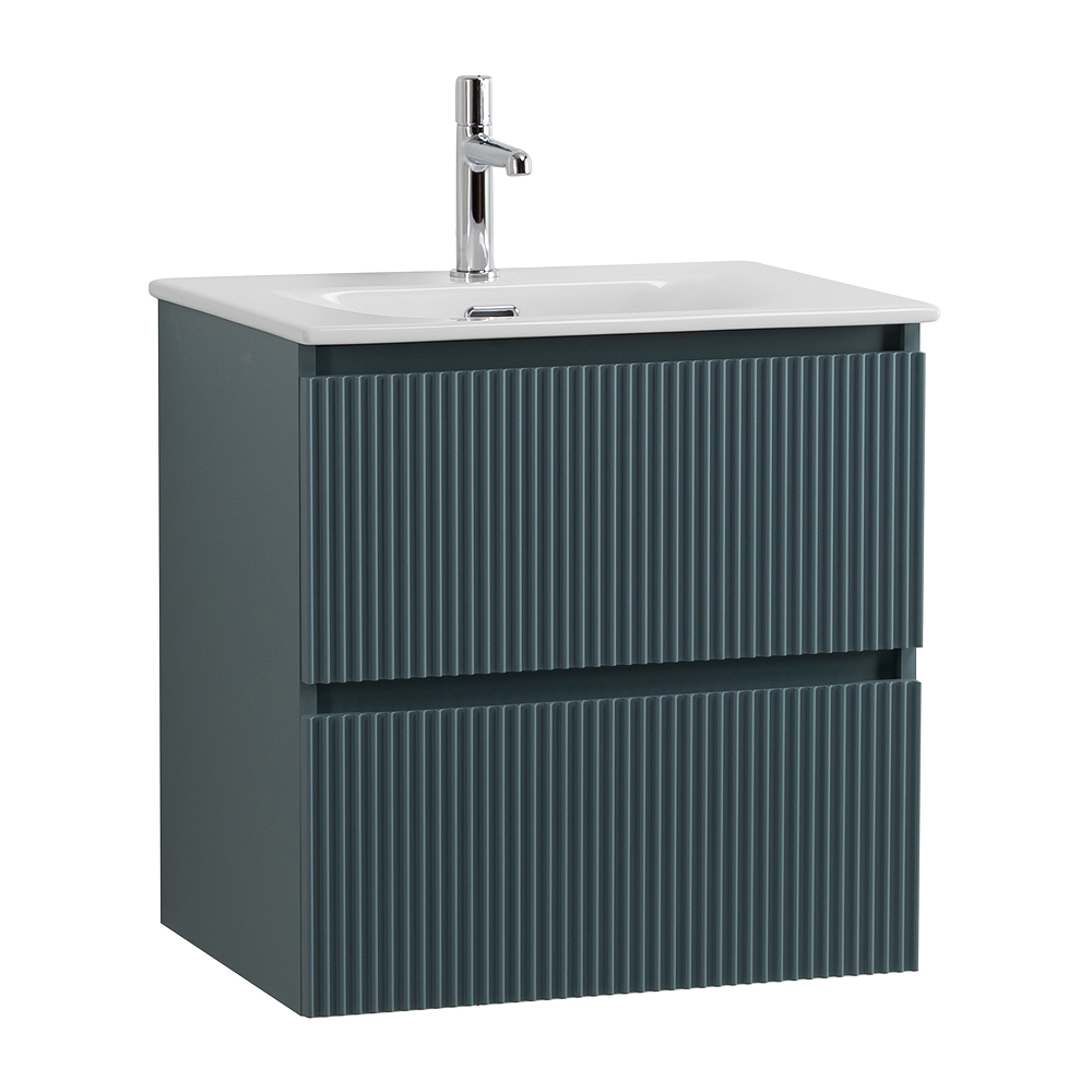 Тумба с раковиной подвесная BelBagno UNO-MINI-500-2C-SO-AO Голубой матовый, раковина белая BB-8099-3-50