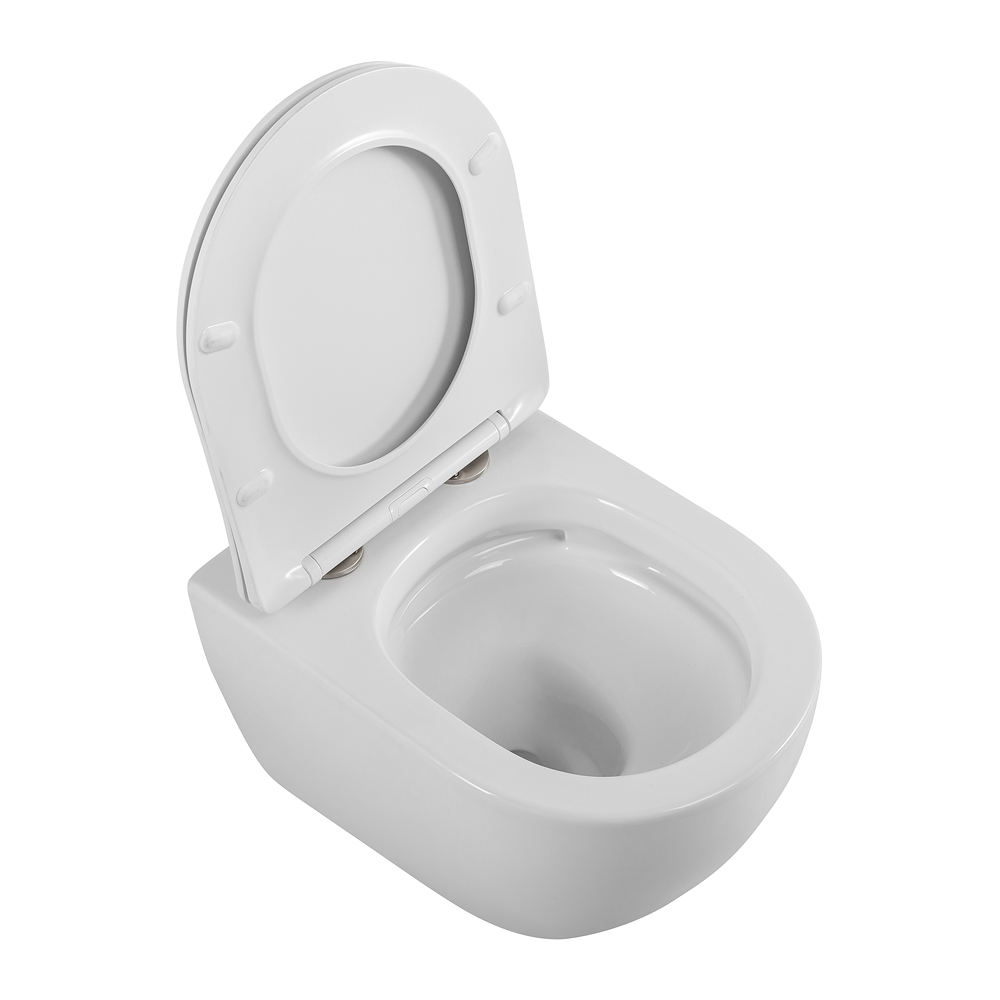 Унитаз подвесной CEZARES STYLUS-TOR CZR-6601-TH-TOR/SC безободковый с сиденьем и смывом TORNADO 