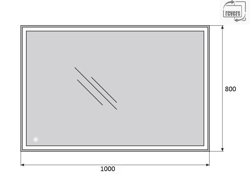 Зеркало BelBagno SPC-GRT-1000-800-LED-TCH