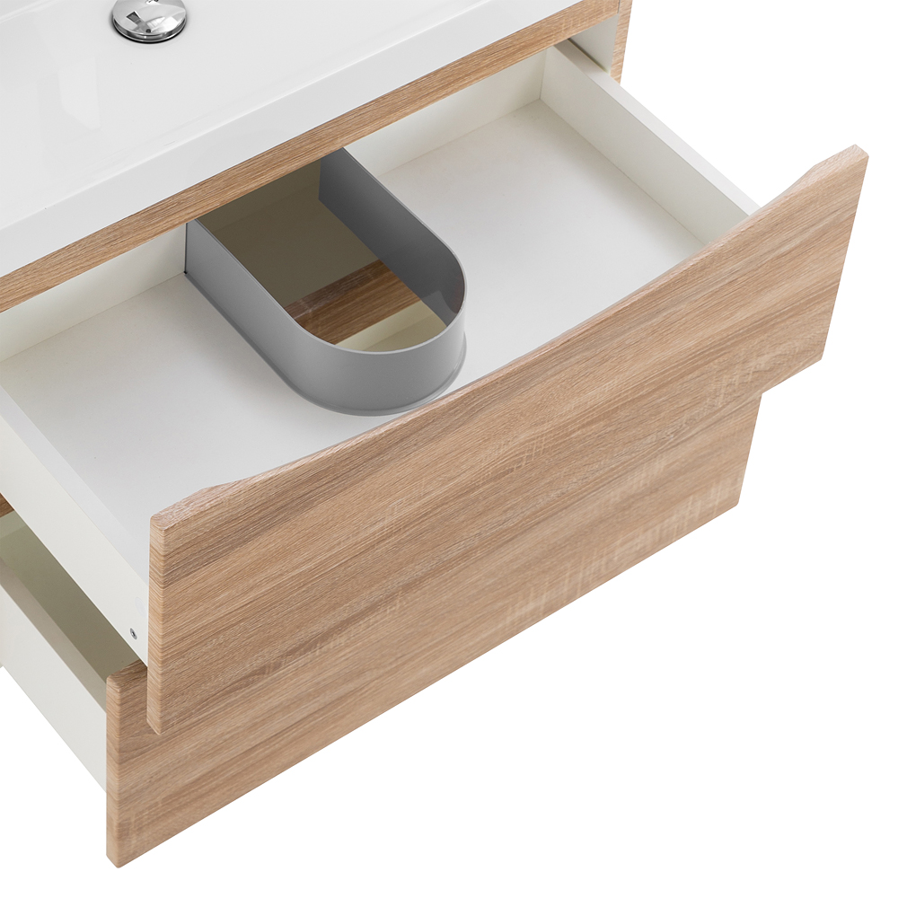 Тумба подвесная с раковиной BelBagno MARINO-600-2C-SO-WO-P